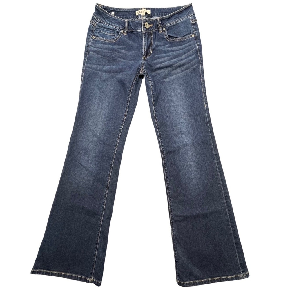 Cabi Blue Dark Wash Flare Leg Denim Jeans Women Size 2